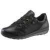 Sneaker ARA "OSAKA", Damen, Gr. 7,5 (41), grau (schwarz, anthrazit), Glattleder, Lackleder, sportlich, Schuhe Sneaker, Schaftrandpolsterung, G-Weite, Freizeitschuh, Halbschuh, Schnürschuh