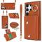 téléphone Coque Pour S24 S23 S22 S21 Ultra Plus S21 FE A54 S25 Ultra Portefeuille fermeture Éclair avec lanière avec dragonne Rétro TPU faux cuir