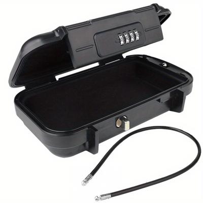TEMU 1pc Portable Beach Password Box, Waterproof Storage Password Box, Outdoor Large Space Item Storage Organizer Case, With Lock Image