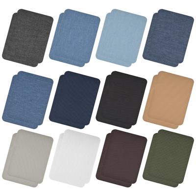 TEMU 24pcs Iron-on Repair Patches - Self-adhesive Felt Squares For Quick Clothing And Jeans Fixes, Of Fabric Textures And Colors, Patches For Clothes Image