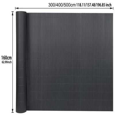 TEMU Lars360 Pvc Privacy Screen Mat 90 -180 Cm Hight, Sturdy W-shape Privacy Fence Balcony Balcony Privacy Screen With Cable Ties Wind Protection Weatherproof Uv-resistant For Garden Patio Anthracite Image