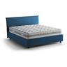 Letto alla francese in tessuto blu 225x155 cm