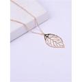 collana da donna 1pc collana lunga in lega di metallo con pendente a foglia chic collane di gioielli a forma di foglia a forma di foglia (oro argento, taglia unica)