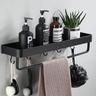 Kitchen Bathroom Shelf Bath Shower Shelf Aluminum Black Bathroom Corner Shelf Wall Mounted Black Aluminum Kitchen Storage Holder