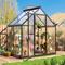 TEMU 4x6 Ft Greenhouse, Quick Aluminum Assembly Structure Polycarbonate Greenhouse, Walk-in Greenhouses For Outdoors With Ventilated Windows, Green Houses For Outside Backyard Garden