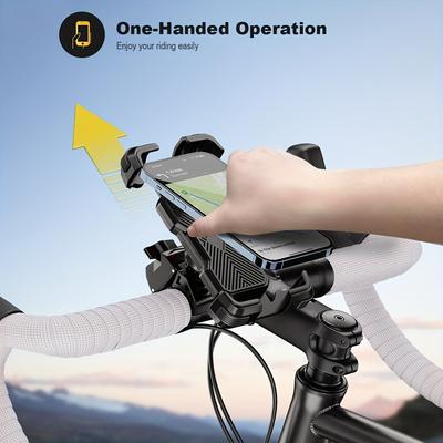 TEMU Grefay Bike Phone Mount For Electric, Mountain, Scooter, And Dirt Bikes -360Â°rotatable Bike Phone Holder- Bike Phone Holder Suitable For Smartphones From 4.7-7.2 Inches.