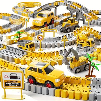 Boy Toys 236 Pcs Race Tracks Toys Gifts For 3 4 5 Year Old Boys Kids, 3 4 5 6 Year Old Boys Toys, Construction Toys For Boys Age 3-5 4-6 5-7