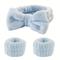 TEMU 3pcs/set Spa Headband Wristband Set, Soft Comfortable Skincare Hair Band Wristband Set For Washing Face Makeup Use