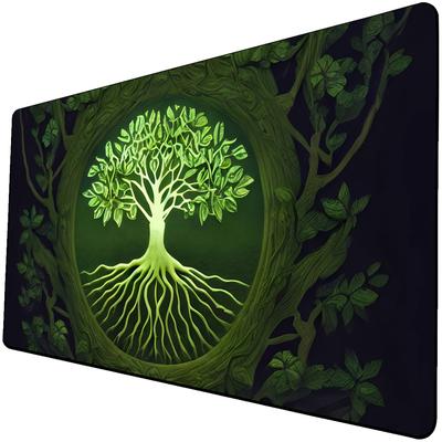 TEMU 1pc, 60cm*35cm/23.6inch*13.7inch Tree Of Life Print Office Desk Mat, Large Mouse Pad, Non-slip Desk Blotter, Laptop Desk Pad, 2mm