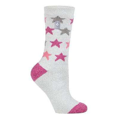 Heat Holders Lite - Womens isoliert thermische Socken | Mehrere Designs einschließlich Argyle Streifen Herzen Sterne | Warme Socken für den Winter - Silver Grey (Nice) Image