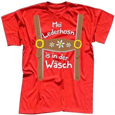 Bier T-Shirt-Ärmel Lederhosen Bedruckt Klassisch Streetstyle Für Unisex Erwachsene Karneval Oktoberfestbier Heißprägen Party Casual Image