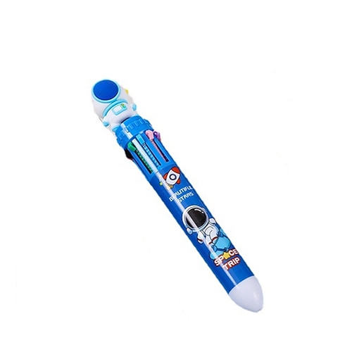 4 stücke student astronaut 10-farbe kugelschreiber student notebook 10-farbe stift kreative astronaut presse mehrfarbigen stift Image