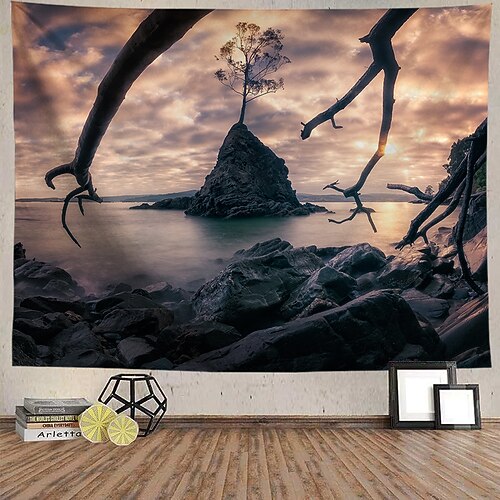 Natur Strand Ozean Wandteppich Wand Kunst große Wandteppich Wandbild Dekor Fotografie Hintergrund Decke Vorhang Haus Schlafzimmer Wohnzimmer Dekoration Wandtuch XXL Natur Image