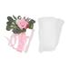 TKSE Chair Back Flower Simple Style Attractive Decorative Vivid Beautiful Artificial Flowers with Ribbons for Wedding Decoration(PINK)