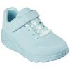 Sneaker SKECHERS "UNO LITE", Kinder, Gr. 34, blau (türkis), Lederimitat, casual, Schuhe, Plateausneaker, Retro Sneaker, Klettschuh im Monochrome Look