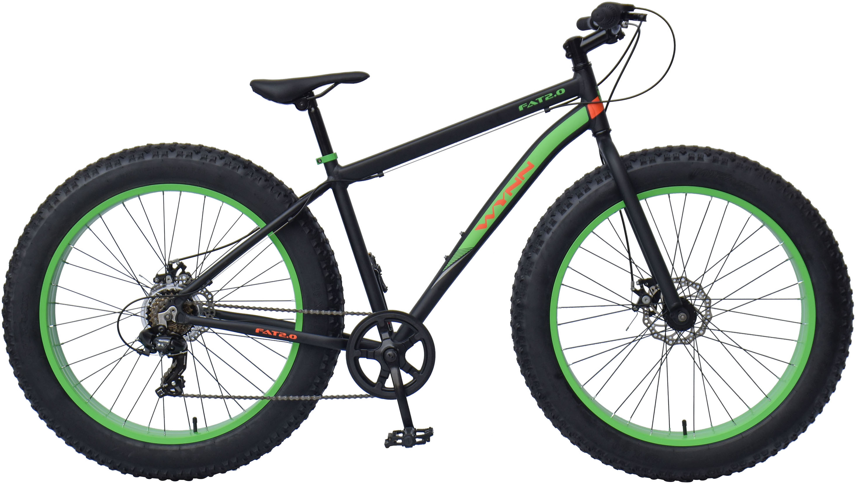 Fatbike WYNN "FAT2.0" Gr. 46, schwarz (schwarz, schwarz), Fahrräder, 46cm, 26 Zoll (66,04cm) Image