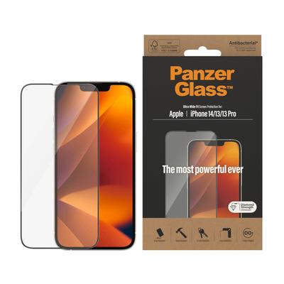 PANZERGLASS Displayschutzglas "iPhone 14/13/13 Pro Ultrawide AB" Displayfolien farblos (transparent) Zubehör für Handys Smartphones