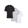 T-Shirt KARL KANI "Karl Kani Herren KM222-102-1 KK 3-Pack Essential Tee", Herren, Gr. XS, schwarz-weiß (schwarz, weiß, ash grau), 100% Baumwolle, bedruckt, casual, normal, Rundhals, Kurzarm, Shirts