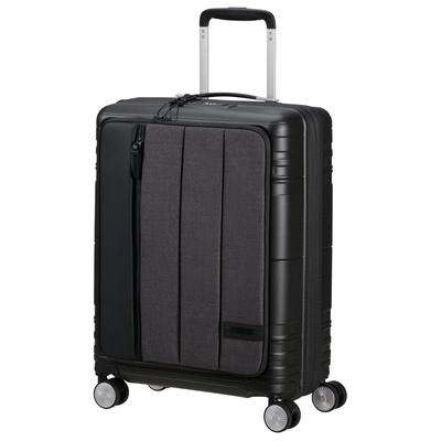 Handgepäck-Trolley AMERICAN TOURISTER "HELLO CABIN 55", Gr. B/H/T: 40cm x 55cm x 21cm 36 l, grau (grau melange), Polypropylen, Koffer, Handgepäck-Koffer Reisegepäck Koffer TSA-Zahlenschloss
