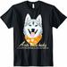 White Lover s Black TShirt BlueEyed in Orange Bandana Design I Love my White Siberian Cute Dog Tee Fit