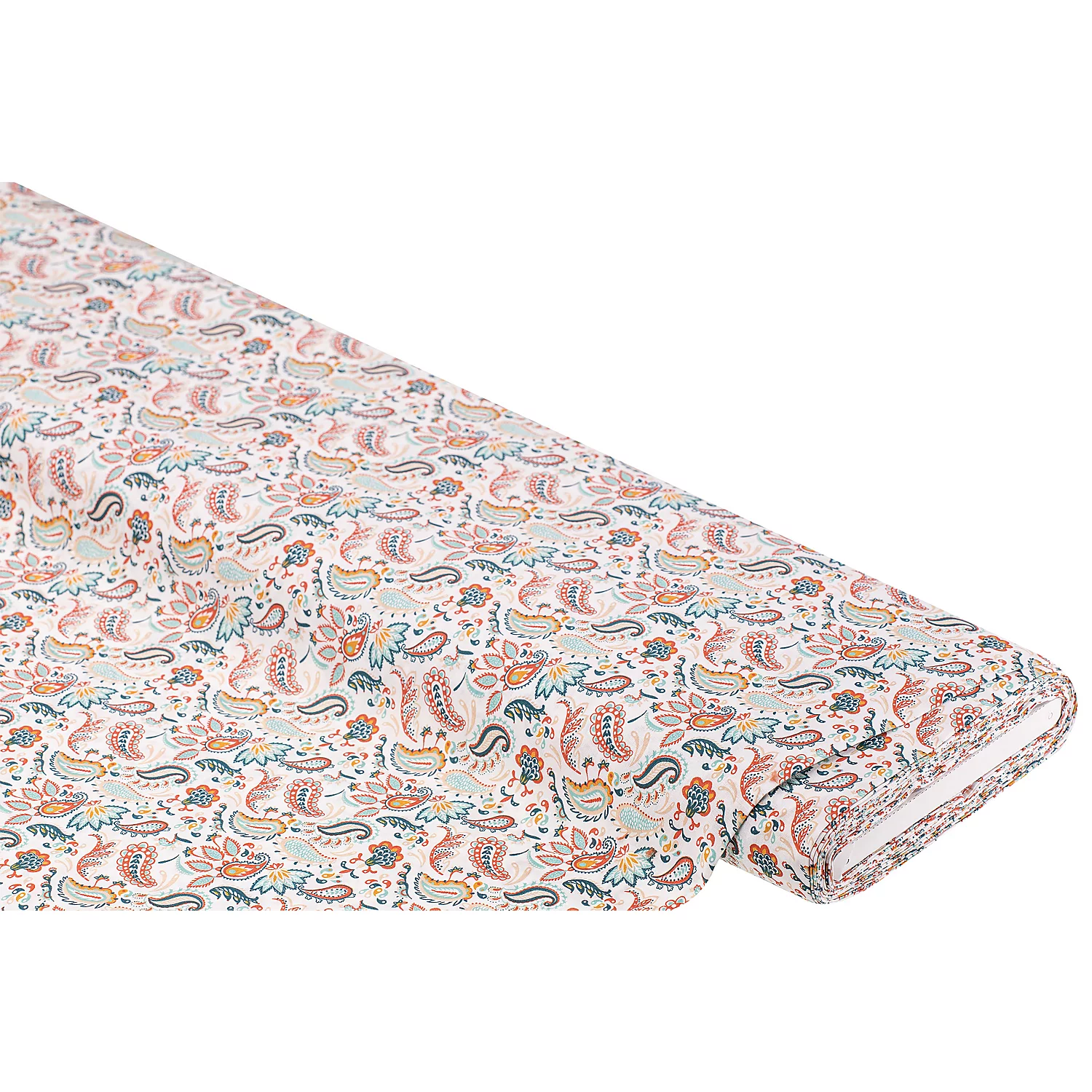 Baumwollstoff Paisley Lena, weiß-color Image