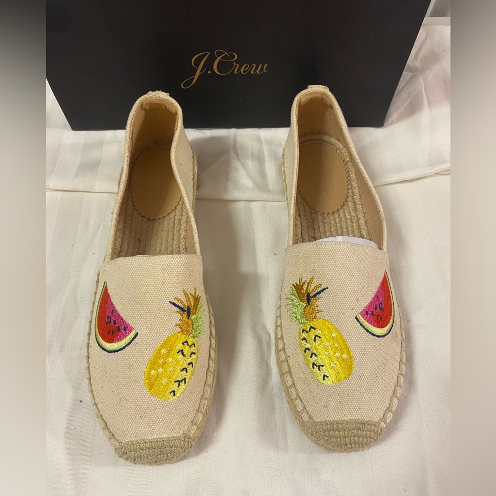 J. Crew Shoes | Brand New J Crew Women’s Fruit Salad Shoes | Color: Cream | Size: 8.5