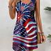 TEMU American Flag Print Tank Dress, Casual Sleeveless Loose Dress For Spring & Summer, Women's Clothing