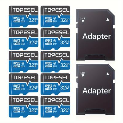 TEMU Topesel 5/10pcs 32gb Sd Adapter Sdxc Sd Class 10 Uhs-i U1 Tf For Tablet Pc, Phone, Car Dvr, ,