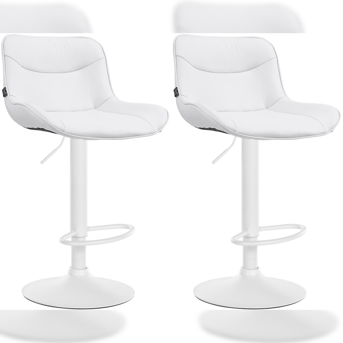 CLP 2er Set Barhocker Vonore Kunstleder weiß/weiß Image