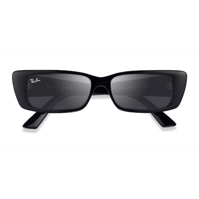 Unisex s rectangle Shiny Black Eco Friendly,Plastic Prescription sunglasses - Eyebuydirect s Ray-Ban RB4425 Teru