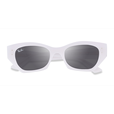 Unisex s geometric White Snow Eco Friendly,Plastic Prescription sunglasses - Eyebuydirect s Ray-Ban RB4430 Zena