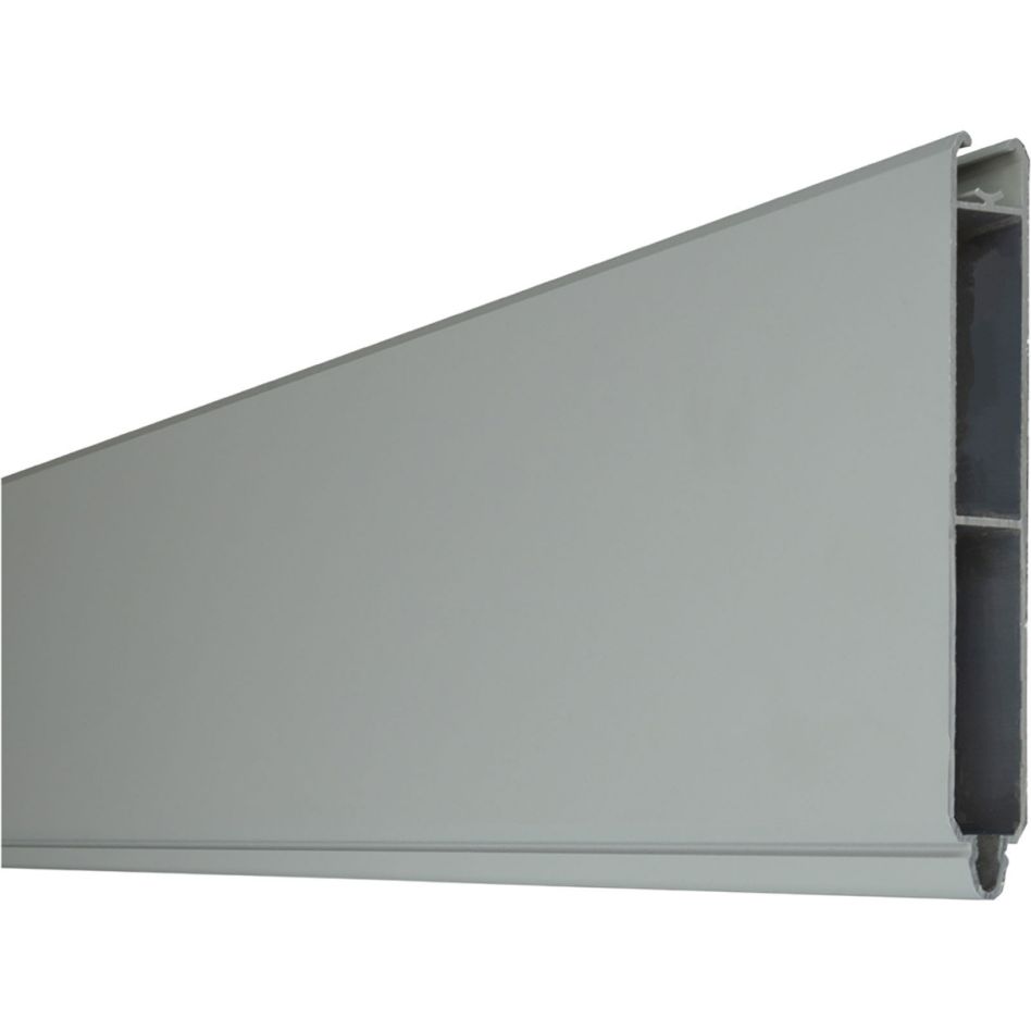 GroJa Lumino Aluminium Steckzaun Einzelprofil Sichtschutzzaun Silbergrau Sichtschutz Steckzaun Lamellenzaun Image