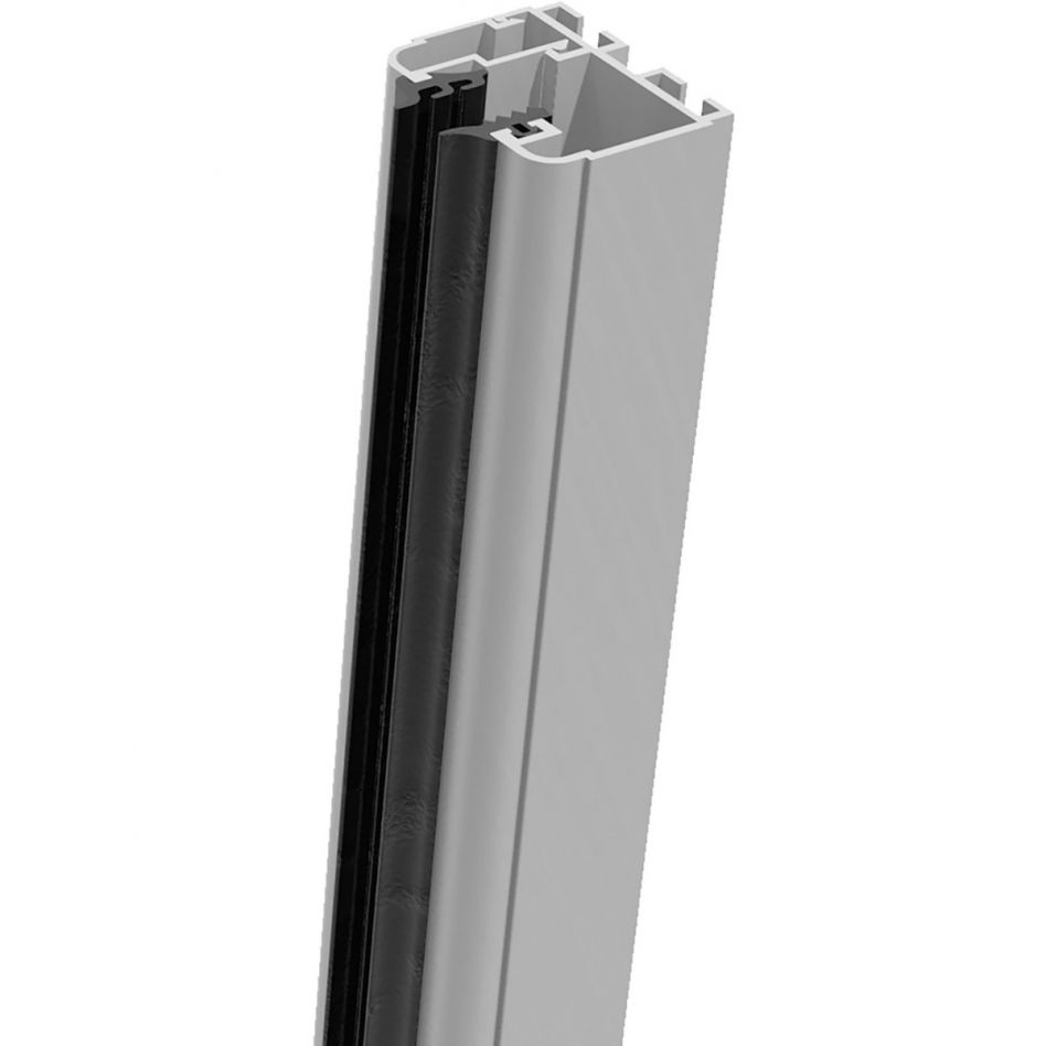 GroJa Klemmschiene für Alu-Sichtschutzpfosten eloxiert EV1 ähnl. RAL 9006, 93,5 cm, links Image