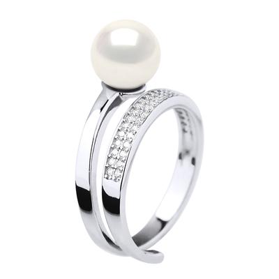 Ringschmuck - Echte Süßwasser-Zuchtperle, rund 8-9 mm Image