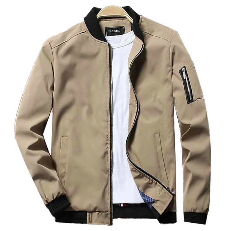 Men's Softshell Flight Bomber Jacket Military Tactical Jacket Slim Fit Casual Outdoor Sun Protection Quick Dry Lightweight Windbreaker Jacket Trench Coat Outerwear Top Full Zipper Hunting Fishing