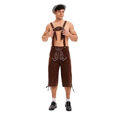 Karneval Oktoberfestbier Kostüm Lederhosen Bayerisch Deutsch München Wiesn Herren Stoff im traditionellen Stil Image