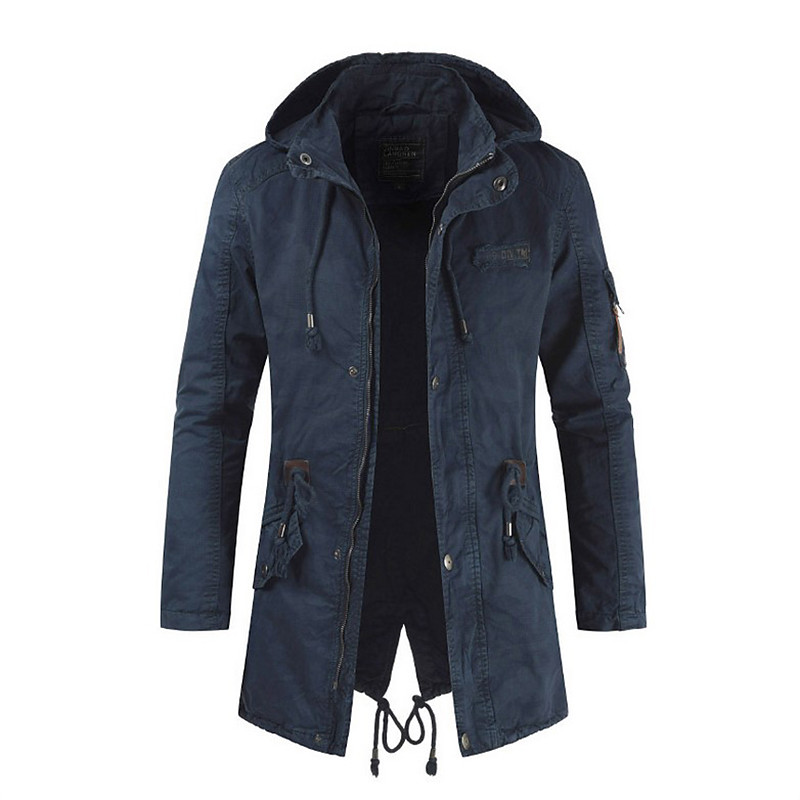 Men's Winter Coat Windbreaker Casual Jacket Trench Coat Business Casual Winter Thermal Warm Windbreaker Outerwear Clothing Apparel Classic