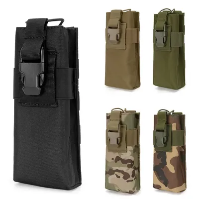 Tactical Molle Radio Walkie Talkie Pouch Waist Bag Holder Pocket Outdoor Sports Camping Radio