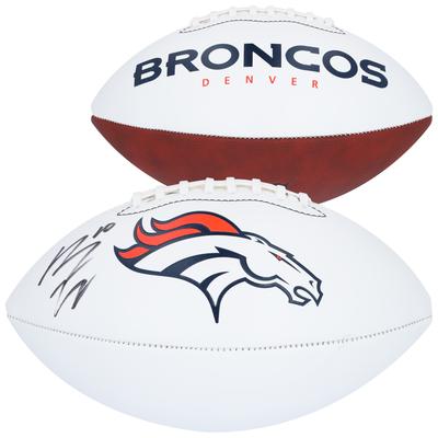 Bo Nix Denver Broncos signierter Franklin White Panel Football Image