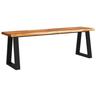 Banc avec bord vivant 140 cm bois d'acacia massif Vidaxl n/a