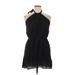 H&M Casual Dress - Mini Halter Sleeveless: Black Dresses - Women's Size X-Large