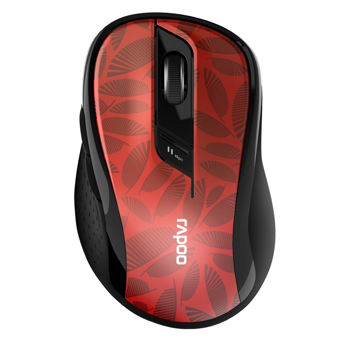 Rapoo M500 kabellose Silent Maus, rot, 1600 DPI, für PC/Mac Image