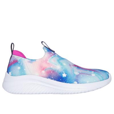 Skechers Girl's Ultra Flex 3.0 - Glowing Galaxy Sneaker | Size 2.0 | Navy | Textile | Machine Washable