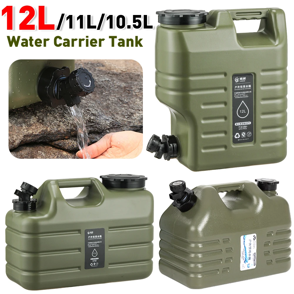 12/11l Wasser flasche Camping große Kapazität Wasser beutel mit abnehmbarem Wasserhahn Lebensmittel qualität Auto Wassertank Camping Angel kübel Image