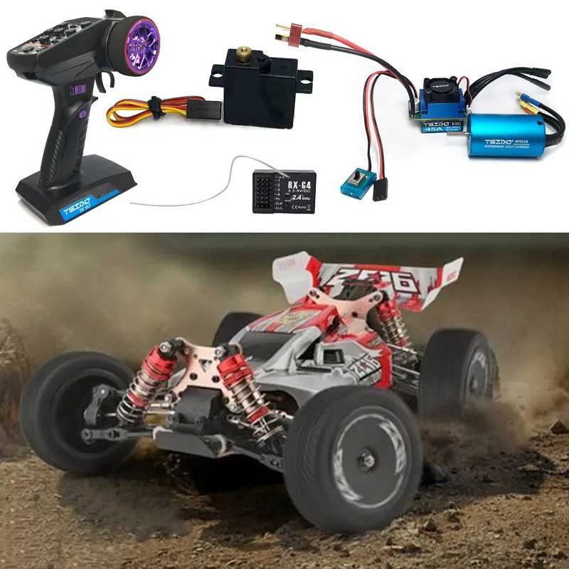 Upgrade 4-Kanal Sender R/C ESC Bürstenloser Motor Servo für MJX Hyper Go HBX REMO Hobby WLtoy 144001 124018 124019 1/12 1/14 Auto