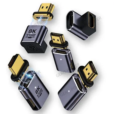 HDMI-kompatibler 2,0-Stecker-Buchse-Magnetadapter-Konverter 8k 60Hz 90-Grad-Verlängerungsanschluss für Computermonitor-TV-Box