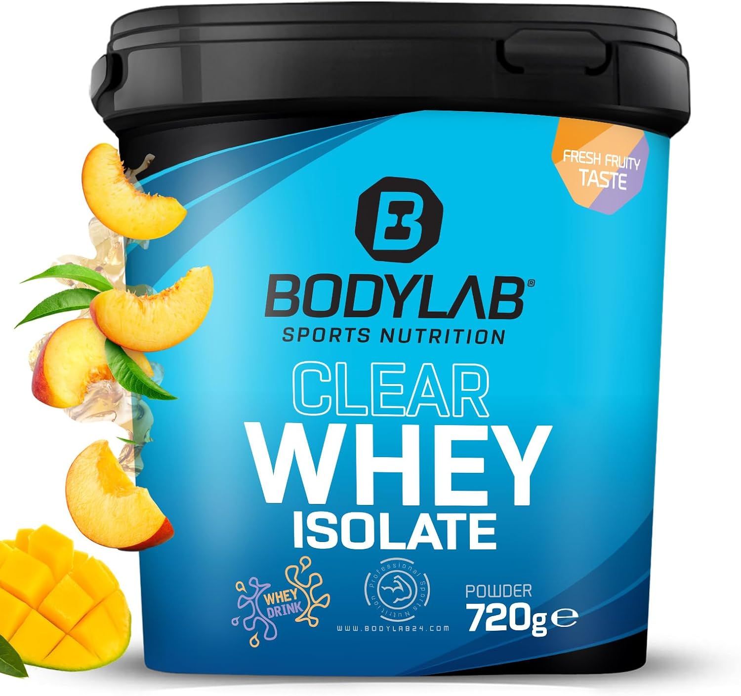 Bodylab24 Proteine Whey Isolate Mango Pesca Tè Freddo 720 g