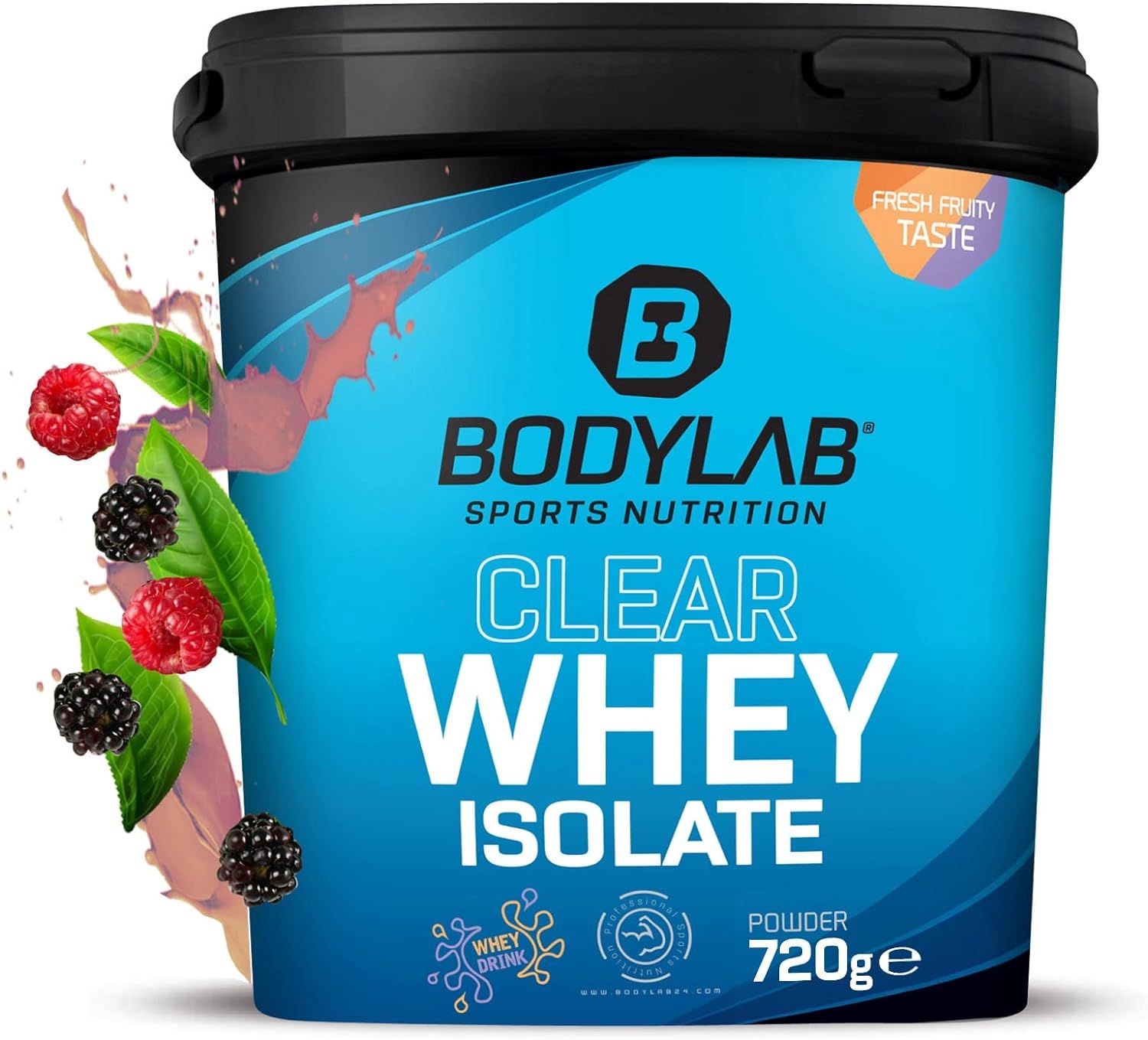 Bodylab24 Proteine del siero latte isolate, Tè freddo ai frutti di bos