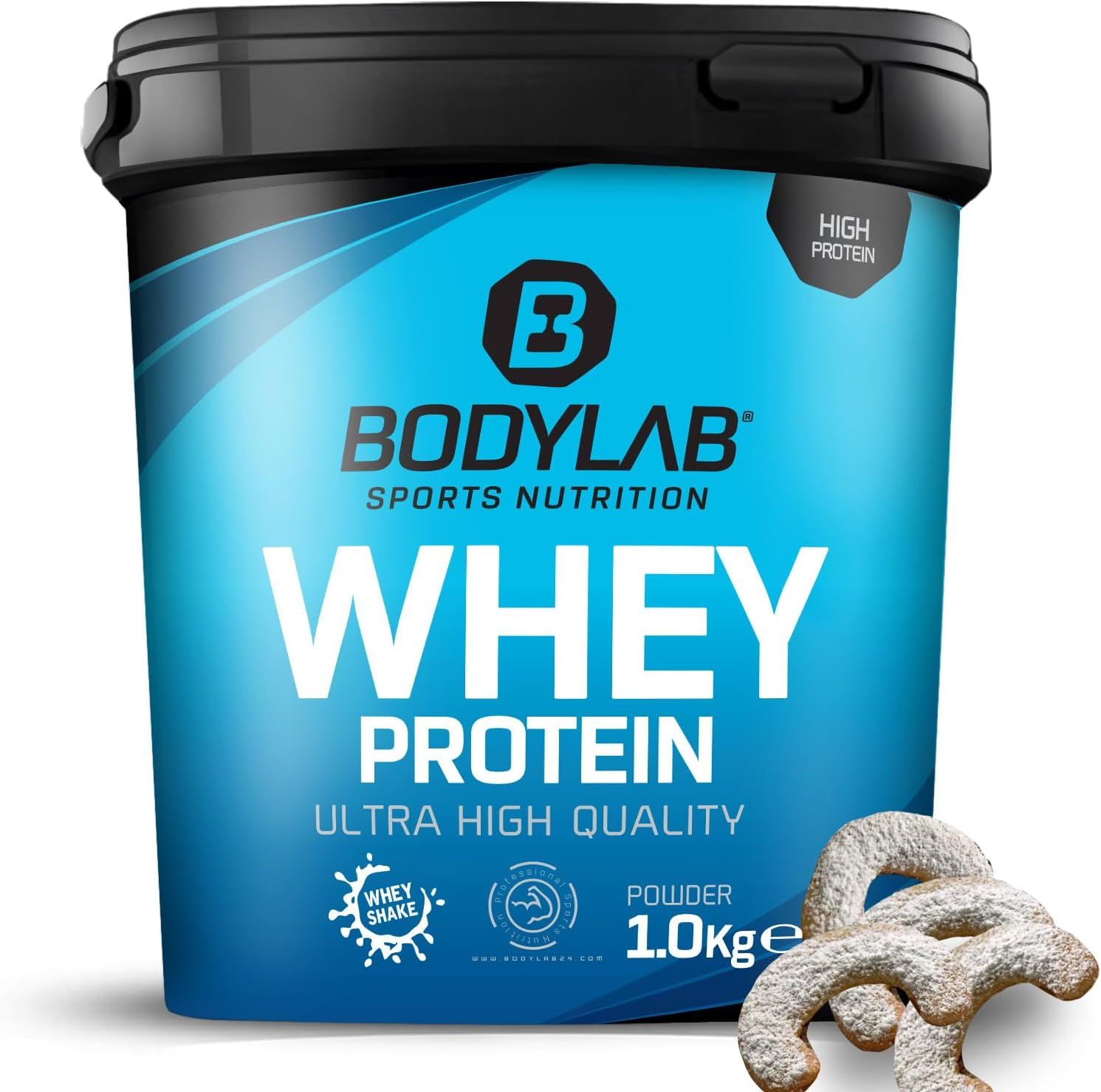 Bodylab24 Proteine Whey in Polvere, Mezzelune alle Noci 1000 g