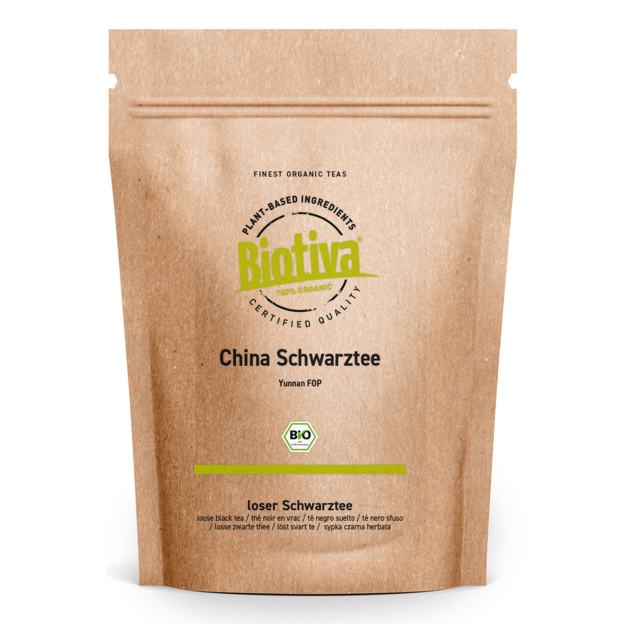 Biotiva Tè Nero Cinese Yunnan FOP 100 g